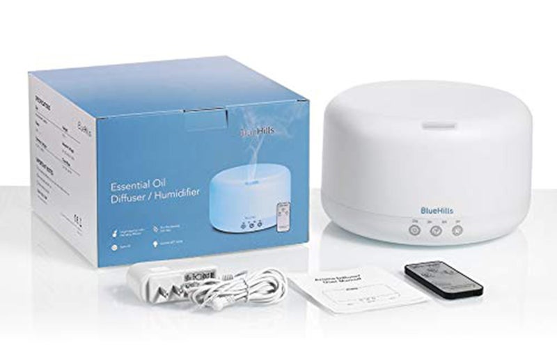 BlueHills Premium 1000 ML XL Essential Oil Diffuser Aromatherapy Humidifier with Remote for Large Room Home 18 Hour Run Huge Coverage Area 1 Liter Mood Lights Extra Large Capacity White D001 - Image 4